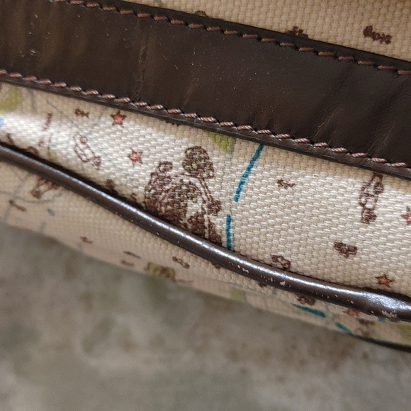 VTG Front Row Society Canvas Leather Handbag Designed By Rebekah Ginda - Picture 6 of 13